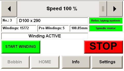 elektronische Spulmaschine